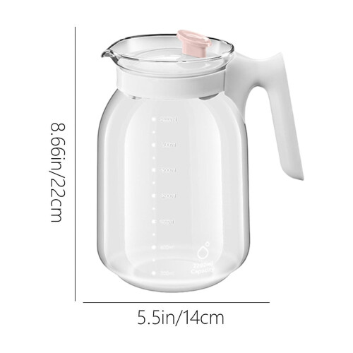 Glaskrug für Tee und Kaltbrühwasser, 2,5 l 2