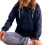 Blusa feminina oversized com capuz e mangas compridas 4