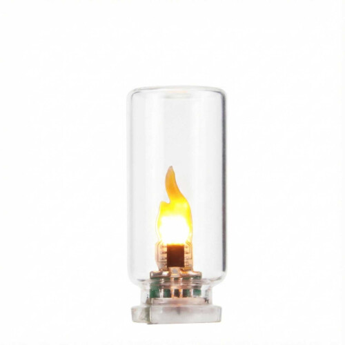 USB Flame Lamp Glass Bottle Ambient Night Light (1pc)