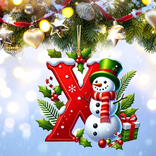 Personalisierter Weihnachtsbaumschmuck mit Initialen (26 Buchstaben) 2