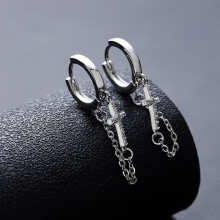 Cross Tassel Earrings for Men and Women, Hip Hop Style