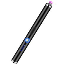 Isqueiro elétrico portátil recarregável via USB, à prova de vento.