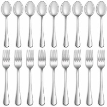Ensemble de 32 fourchettes et cuillères en acier inoxydable