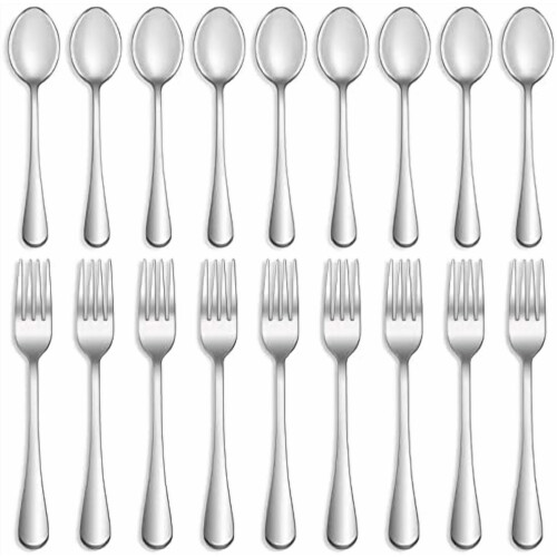 Ensemble de 32 fourchettes et cuillères en acier inoxydable