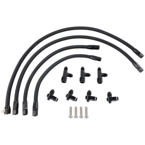 AN4 Adapter Engine Steam Vent Hose  Kit Braided  Hose for LS LSX LS1 LS2 LS6 LM7