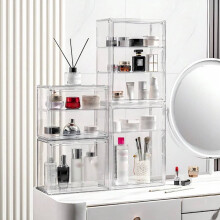 Boîte de rangement transparente avec couvercle magnétique (1 pièce)