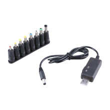 USB-zu-DC-Stromkabel-Adapter 5V 9V 12V 8-Buchsen