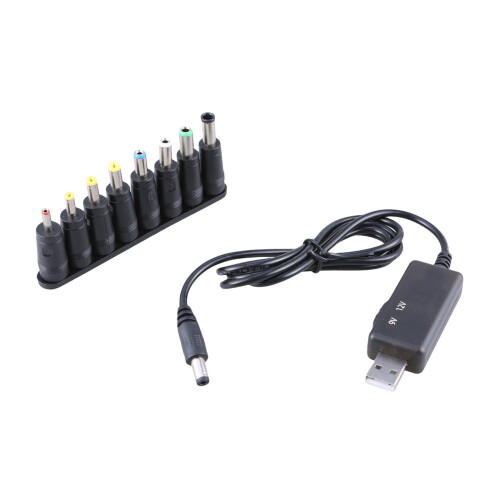 USB-zu-DC-Stromkabel-Adapter 5V 9V 12V 8-Buchsen