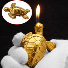 Accendino da tavolo Little Turtle con fiamma libera e personalizzabile
