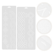 White plastic quilting templates for sewing and crafting