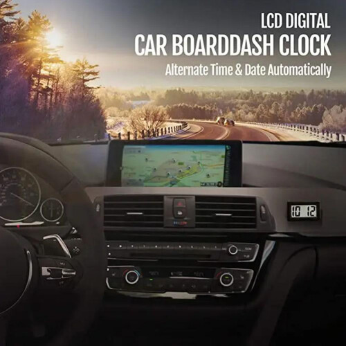 Mini digital klocka för bilens instrumentbräda med stor skärm 1