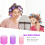 Selbstklebende Haarwickler-Sets mit Clips, 18-teilig, rosa 4