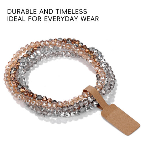 Bracciale con ciondoli dorati da donna, grigio 2