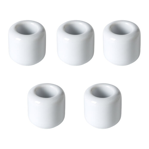Portacandele in ceramica bianca per candele affusolate (5 pezzi)