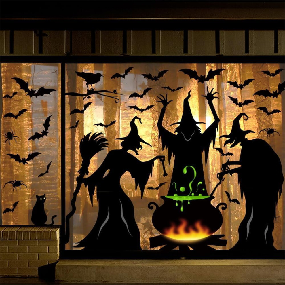 Halloween Window Clings Extra Large 4 Sheets