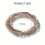 Bracciale con ciondoli dorati da donna, grigio 6