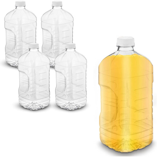 Διαφανές μπουκάλι χυμού PET 64oz με καπάκι ασφαλείας