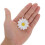 Fermagli per capelli a forma di girasole bianco per ragazze, 10 pezzi 4