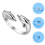 Anello doppio a forma di delfino regolabile in argento e rame (2 pezzi) 7