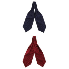 Herren-Ascot-Krawatte mit Polka-Dot-Jacquardmuster, 2 Stück