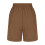 Brune damebermudashorts i bomull og lin, elastisk midje, 1 stk. 5