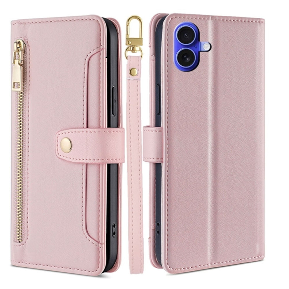Leather Wallet Case For Iphone 16 6.1-Inch 6-Card Holder 9329345677144