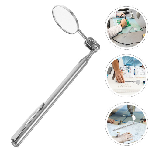 Stainless Steel Telescoping Mirror HD Swivel 1 pc