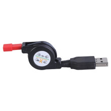 USB - JST női behúzható tápkábel 3,7 V / 500 mA
