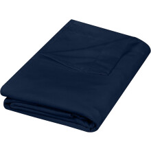 Drap plat bleu marine en microfibre brossée, taille standard, 1 pièce