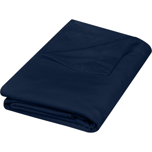 Drap plat bleu marine en microfibre brossée, taille standard, 1 pièce