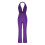 Macacão feminino roxo de corte amplo e elegante 5