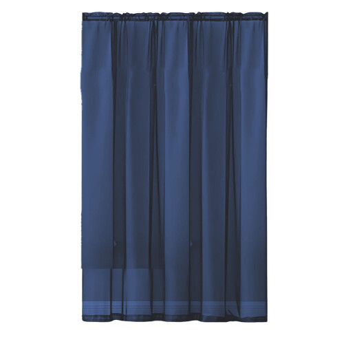 Solid Color Sheer Curtains Semi-Transparent Rod Pocket 1