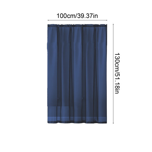 Solid Color Sheer Curtains Semi-Transparent Rod Pocket 2