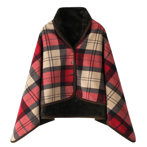 Fleece Shawl Poncho Warm Throw Blanket 1 Piece