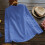 Camicetta da donna blu a maniche lunghe con scollo a V, tinta unita 5