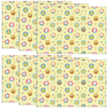 Yellow Easter Chick Placemats Linen 4-Pack 12x18 Inch