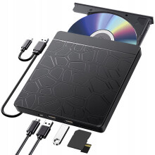 Graveur DVD externe avec lecteur optique, ports USB 3.0 et Type-C