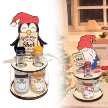 Porte-bouteilles en bois Mini Pingouin Gnome1Bottle