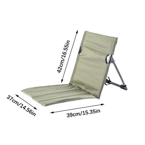 Chaise de sol pliante portable avec dossier pour extérieur 2