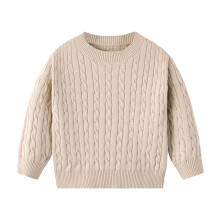 Kinder-Strickpullover Khaki 5-6 Jahre