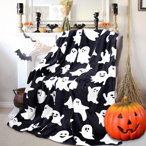 Halloween Themed Fleece Throw Blanket 1 pc