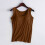 Ärmelloses Damen-Tanktop, einfarbig, Rundhalsausschnitt, mit integrierter 2