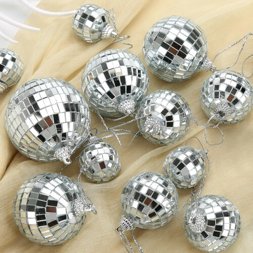 Set di mini sfere da discoteca argentate da 1,2 pollici (36 pezzi) 2