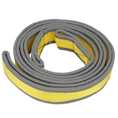 Car Tow Strap High-Strength 8 Ton Yellow-Grey Reflective PP
