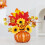 Décoration de citrouille artificielle multicolore avec feuilles et baies 4