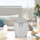 Mini desk trash can with lid plastic1.5L 6