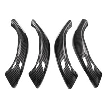 4Pcs Carbon Fiber Pattern Car Inner Door Handle Cover Trim for X1 F48 2016-2019 X2 F47 2018-2020