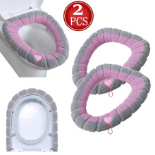 Protège-siège de toilette doux, extensibles et lavables, lot de 2
