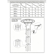 57-Inch Heavy-Duty Outdoor Garden Trellis for Climbing Plants, Spliced Sturdy Mushroom Top Square Support Frame Black