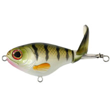 Meallán Bass Whopper Plopper le eireaball rothlach ar snámh 3 orlach